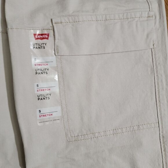 Levi's Premium Stretch Utility Pants Skateboarding Trousers Size Small S Tan New - Picture 5 of 16